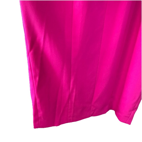 NWT Jay Godfrey Womens Deep V Midi Cocktail Party Dress Sz‎ 10 Fuschia - Picture 10 of 13